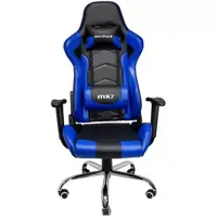 Cadeira Gamer MX7 Giratoria Preto/Azul - MYMAX em oferta na Magazine Luiza