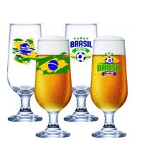 Imagem da promoção Jogo de Taças para Cerveja de Vidro 310ml 4 Peças - Ruvolo Copa Do Mundo 2022