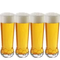Imagem da oferta Jogo de Copos de Vidro para Cerveja Transparente 420ml 4 Peças Crisa Bola