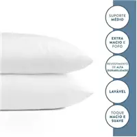 Imagem da promoção KIT 10 Travesseiros Antialergico 50x70cm 100% Fibra siliconada - COTRIM CONFECÇÕES