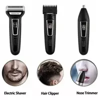 Imagem da promoção Barbeador Elétrico 3 em 1 Shaver duplo maquina cortar cabelo aparador pelos Com escova de dente - Ke