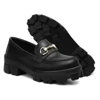 Mocassim Tratorado Feminino Fivela Conforto Moderno - Valentina Kister em oferta na Magazine Luiza