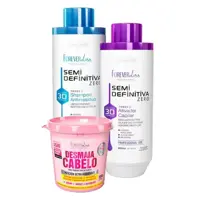 Forever Liss Semi Definitiva 3D 2x900ml + Desmaia Cabelo 350g em oferta na Magazine Luiza