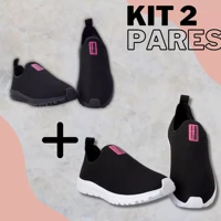 Imagem da promoção Kit 2 pares tenis meia feminino calce facil confortavel - VIA ANGEL