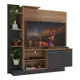 Estante Home Theater para TV até 55 Pol. Denver Multimóveis Madeirado/Preto em oferta