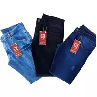 Imagem da promoção Kit 3 Calças Jeans Masculina Elastano Slim - Gj Onlaine Store