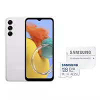 Imagem da promoção Galaxy M14 5G 128GB Prata + Cartão de Memória 128GB EVO Plus - Samsung