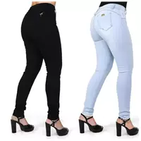 Imagem da promoção Calças Jeans Feminina Skinny Levanta Bumbum Elastano Cintura Alta - Fashion Jeans
