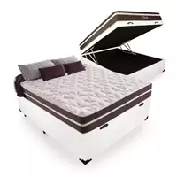 Imagem da promoção Cama Box Com Baú Casal + Colchão De Molas - Comfort Prime - Classic Superlastic 138cm