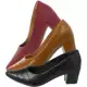 Kit 3 Sapatos Scarpin feminino salto grosso em oferta