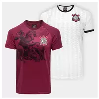 Imagem da promoção Kit Camisa Corinthians Estado + São Jorge Masculina - C/ 2 Peças - SPR