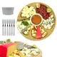 Kit Petisqueira Redonda Para Frios Queijo Com Molheira Ramekin e Garfinhos - Vidro & Decor em oferta