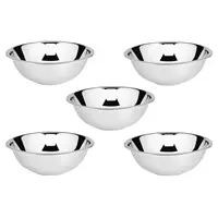 Imagem da promoção Kit 5 Saladeiras Bacia Tigela Bowl Aço Inox 18 cm Multiuso - Fratelli