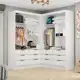Closet Casal Duplo Sevilha Premium com 12 Gavetas Carioca Móveis em oferta