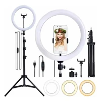 Imagem da promoção Kit Completo Iluminador Ring Light 26cm com Tripé 2,1mt Dimmer Youtuber Selfie Profissional - Centrã