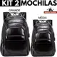 Kit 02 Mochilas Bolsa de Couro Média e Grande Unissex Trabalho Viagem em oferta