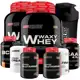 Kit 2x Waxy Whey Protein 900g + 2x Bcaa + 2x Creatina 100g + 2x Glutamina 100g + Coqueteleira Bodybu em oferta