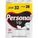 Papel Higiênico VIP Folha Dupla Leve 32 Pague 28 rolos de 30M Personal em oferta