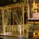 3 M X 3 M Cortina De Janela Corda Luz / 300 LED 8 Modos De Iluminação Cobre Fio Luzes De Fadas / Qua em oferta