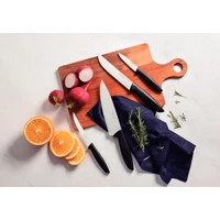 Imagem da promoção Jogo de Facas Tramontina Plenus com Lâminas em Aço Inox e Cabos de Polipropileno Preto 9 Peças