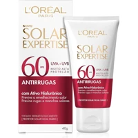 Imagem da promoção L'Oréal Paris Protetor Solar Facial Antirrugas FPS60 com Ativo Hialurônico Solar Expertise, 40g