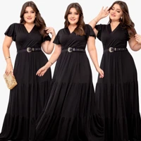 Imagem da promoção Vestido Feminino Longo Plussize Tamanho Grande Manga Flare