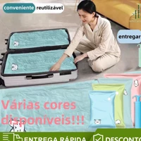 Imagem da promoção Kit Saco a Vácuo Com Bomba Viagem Mala Organizador Para Roupa Guarda Roupa Edredom 40*60 50*70 70*10