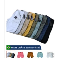 Imagem da promoção Bermuda Sarja Masculina Cadarço Premium Casual Lisas Envio Imediato em 24 Horas