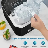 Imagem da promoção COIBEU Máquina de gelo Preta/prata 12 kg Air cooled Ice Compact