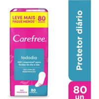 Imagem da oferta Protetor Diário Todo Dia Carefree  Sem Perfume 80 unidades