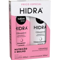 Imagem da promoção Kit Shampoo 300 ml + Condicionador 300ml Hidra Nutrição e Brilho Vegano Salon Line