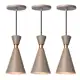 Iluminar Ambiente Kit 3 Luminária Pendente Mini Pequim 24cm Balcão Bancada Cor Fendi 24 Cm em oferta