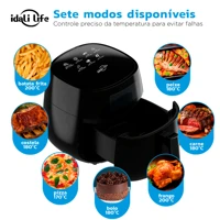 Imagem da promoção Fritadeira Elétrica sem Óleo Digital Touch e Visor 4L 1400W IDALI LIFE