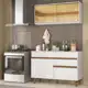 Cozinha Compacta Madesa Reims 120001 com Armário e Balcão - Branco em oferta