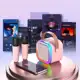 Alto-falante Portable Caixa de Som Bluetooth Karaoke profissional com Microfone Sem Fio, Luzes LED P em oferta