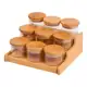 Kit 9 Potes 110ml Tampa Bambu E Rack Organizador Bambu Oikos em oferta