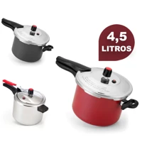 Imagem da promoção Panela Pressão Fechamento Externo Antiaderente 4,5 Litros