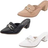 Imagem da promoção Scarpin Mule Bico Fino Anna Karol Salto Anna karol Bridão