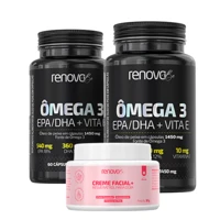 Imagem da promoção 2 Potes Ômega 3 + Creme Resveratrol e Retinol - Renova Be