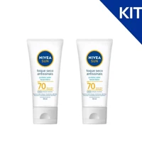 Imagem da promoção KIT NIVEA SUN Protetor Solar Facial Toque Seco Antissinais Fps70 40ml - 2 Unidades