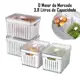 Kit 4 Organizador de Geladeira 3,8 Litros Cesto ou 2,8 Com Tampa Multiuso Alimentos Verduras e Veget em oferta