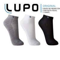 Imagem da promoção Kit com 3 Pares de Meias Lupo Unissex Dhshoes Brancas