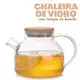 Chaleira de Vidro Tampa de Bambu Jarra Bule infusor Resistente a Calor Borossilicato 1L em oferta