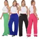 Calça Pantalona Feminina Cintura Alta Com Bolso em oferta