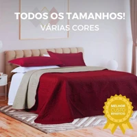 Imagem da promoção Kit Cobre Leito Colcha Greece Double Premium Solteiro, Casal, Queen, King, Super King. Dupla Face, 3