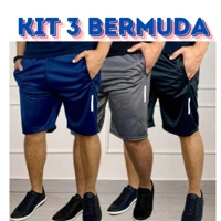 Imagem da promoção Kit 3 Bermudas Esportiva Short Masculino Para Corrida e Academia