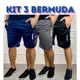 Kit 3 Bermudas Esportiva Short Masculino Para Corrida e Academia em oferta