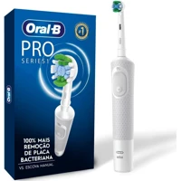 Imagem da promoção Escova de Dentes Elétrica Cabeça Redonda Cabo Ergonômico Branca Oral-B PRO Series (110V)