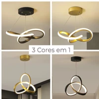 Imagem da promoção Luminária De Teto Pendente Led Moderna Lustre para Corredor Sala Quarto Cozinha