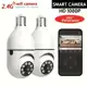 KIT 2 HD 1080P 360° Câmera lâmpada inteligente Rotação Auto Tracking Wifi -DA1404 em oferta